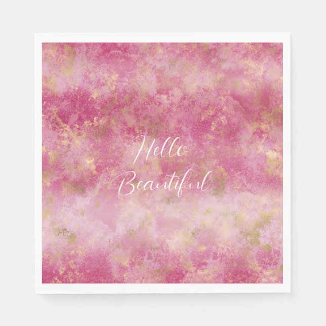 Guardanapo De Papel Burgundy Cherry Dourado Ombre (Frente)