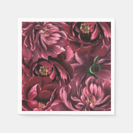 Guardanapo De Papel Burgundy Flower Elegance Weding