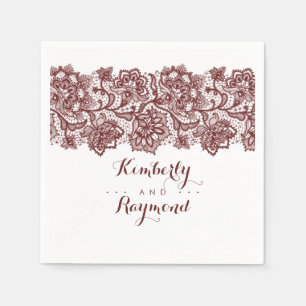 Guardanapo De Papel Burgundy Lace