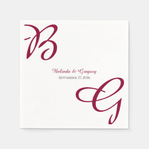Guardanapo De Papel Burgundy Maroon inicia Casamento outono de outono