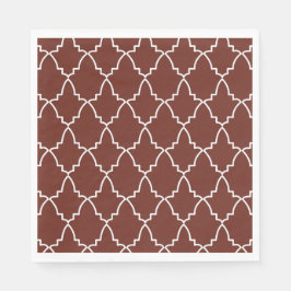 Guardanapo De Papel Burgundy Marroquino Lattice Pattern