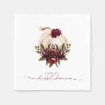 Burgundy Pumpkin Fall in Love Chá de panela Invite