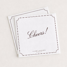 Guardanapo De Papel Burgundy Wedding Napkins Cheers