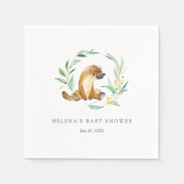 Guardanapo De Papel Bush Baby Platypus Chá de fraldas Napkins