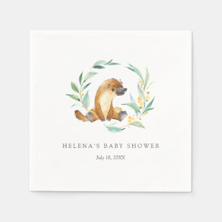 Guardanapo De Papel Bush Baby Platypus Chá de fraldas Napkins