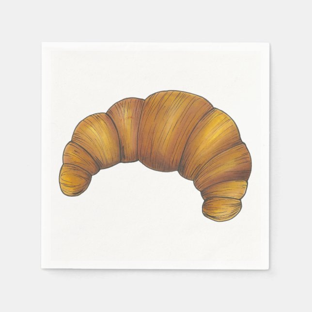 Guardanapo De Papel Buttera croissant de pastelaria francesa (Frente)