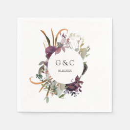 Guardanapo De Papel Butterum & Plum Personalizado Casamento Napkin 1