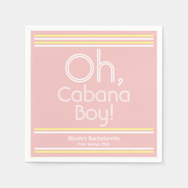 Guardanapo De Papel Cabana Boy Cocktail Napkins (Frente)