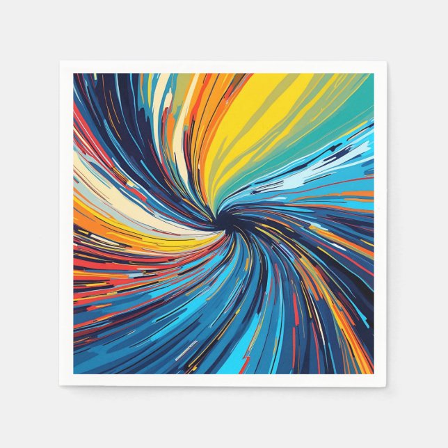 Guardanapo De Papel Cabeça de Abstrato colorida (Frente)