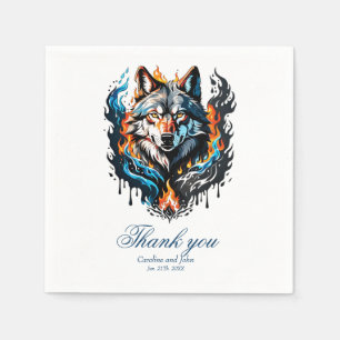 Guardanapo De Papel Cabeça de lobo majestoso