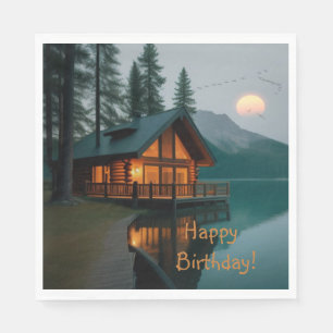 Guardanapo De Papel Cabina Por Lago Birthday