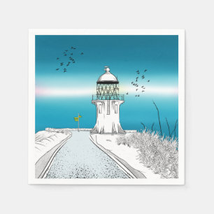 Guardanapo De Papel Cabo Reinga Farol Nova Zelândia