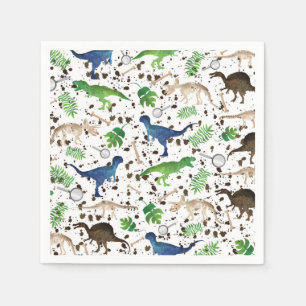Guardanapo De Papel Caça ao Dinossauro! Dinossauros na Safari Meninos