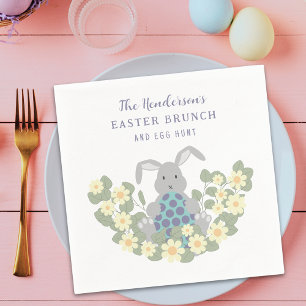 Guardanapo De Papel Caça ao Ovo de Páscoa Personalizada para Brunch Co