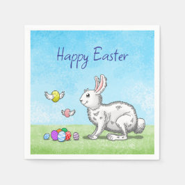 Guardanapo De Papel Caça ao Ovo do Coelhinho da Páscoa