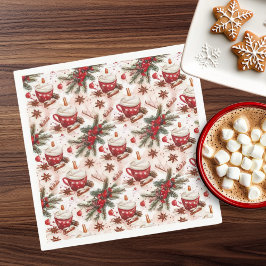 Guardanapo De Papel Cacau Quente de Natal Louco