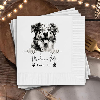Guardanapo De Papel Cachorro Australiano Personalizado Bebe Em Mim