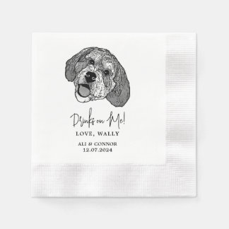 Guardanapo De Papel Cachorro Bernedoodle Bebidas Personalizadas em Mim