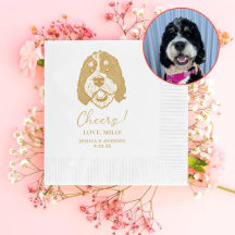 Cachorro Bernedoodle Personalizado Cheios Napkins