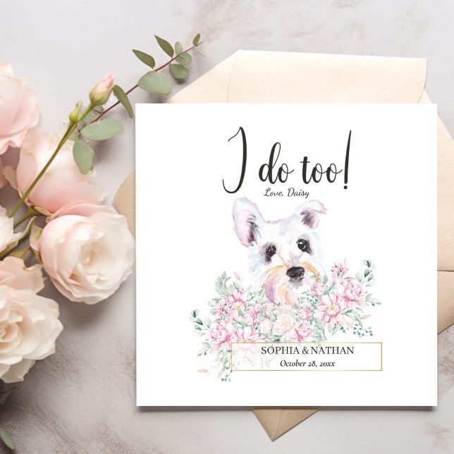 Guardanapo De Papel Cachorro Branco Schnauzer Casamento Cocktail Napki (Criador carregado)