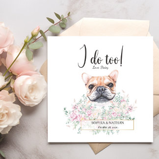 Guardanapo De Papel Cachorro Bulldog Francês Casamento Cocktail Napkin