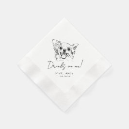 Guardanapo De Papel Cachorro Chihuahua Desenhado à Mão Bebe em Mim Coq