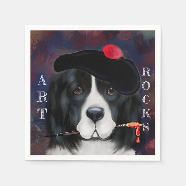 Guardanapo De Papel Cachorro da Terra Nova (Frente)