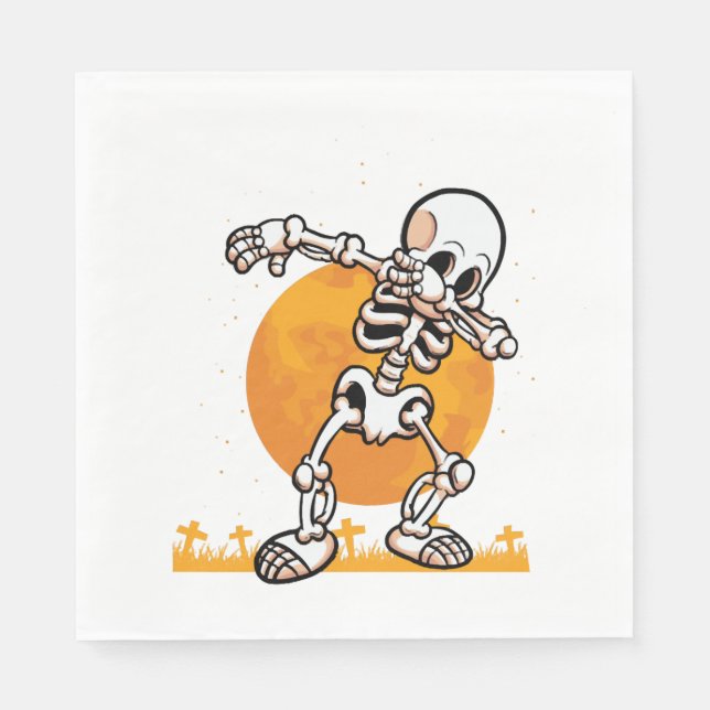 Guardanapo De Papel Cachorro de Dabbing Halloween (Frente)