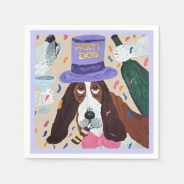 Guardanapo De Papel Cachorro de Festa Basset Hound