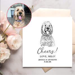 Guardanapo De Papel Cachorro de Goldendoodle Personalizado Cheios Napk
