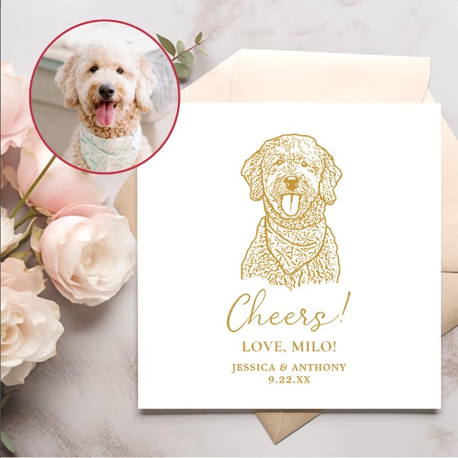 Guardanapo De Papel Cachorro de Goldendoodle Personalizado Cheios Napk (Criador carregado)