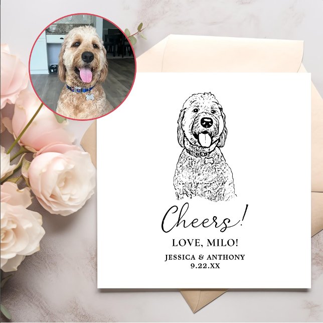 Guardanapo De Papel Cachorro de Goldendoodle Personalizado Cheios Napk (Criador carregado)