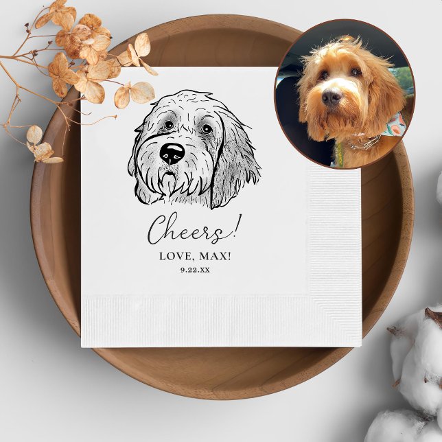 Guardanapo De Papel Cachorro de Goldendoodle Personalizado Cheios Napk (Criador carregado)
