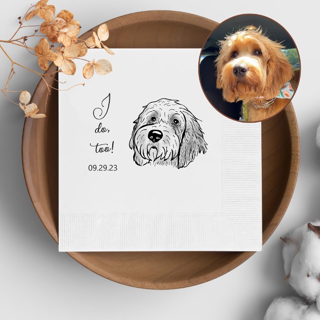 Guardanapo De Papel Cachorro De Goldendoodle Personalizado Eu Também F (Criador carregado)