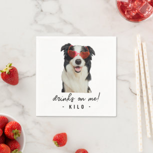 Guardanapo De Papel Cachorro De Pet Ou Casamento Engraçado Com Foto De