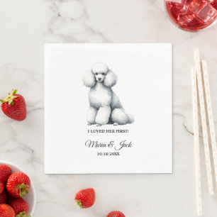 Guardanapo De Papel Cachorro De Poodle Eu Amava Seu Primeiro Casamento