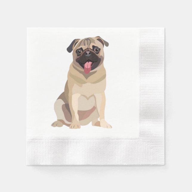 Guardanapo De Papel Cachorro Engraçado Pet Lover | Presente Para O Pão (Frente)