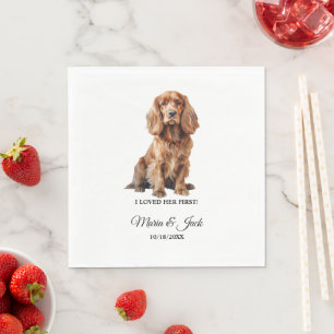 Guardanapo De Papel Cachorro Espanhol Eu Amava Seu Primeiro Casamento