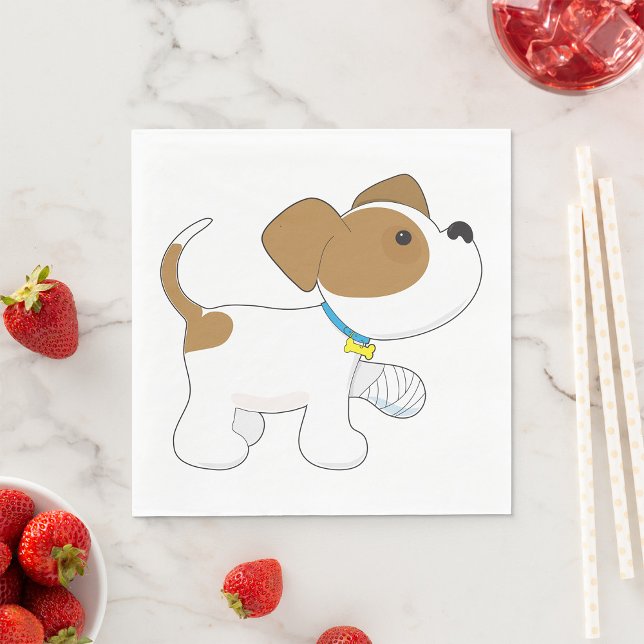Guardanapo De Papel Cachorro Ferido (Criador carregado)