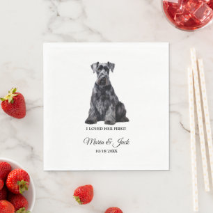 Guardanapo De Papel Cachorro Gigante Schnauzer Eu Amava Seu Primeiro C