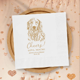 Guardanapo De Papel Cachorro Golden Retriever Brinde Casamento Persona