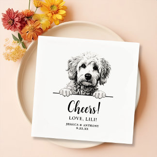 Guardanapo De Papel Cachorro Goldendoodle Desenhe Cheias Personalizada