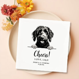 Guardanapo De Papel Cachorro Goldendoodle Desenhe Cheias Personalizada