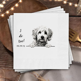 Guardanapo De Papel Cachorro Goldendoodle Desenho Personalizado Eu Tam