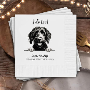 Guardanapo De Papel Cachorro Goldendoodle Desenho Personalizado Eu Tam