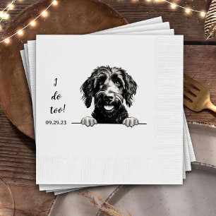Guardanapo De Papel Cachorro Goldendoodle Desenho Personalizado Eu Tam