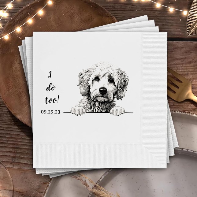 Guardanapo De Papel Cachorro Goldendoodle Desenho Personalizado Eu Tam (Criador carregado)