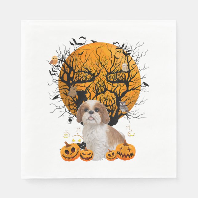 Guardanapo De Papel Cachorro Halloween (Frente)