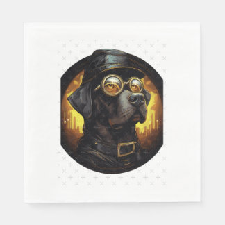 Guardanapo De Papel Cachorro Labrador Steampunk Estilo Aviador de Cart