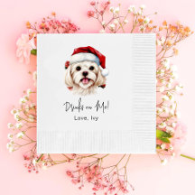 Cachorro Maltês De Natal Bebidas Personalizadas Em